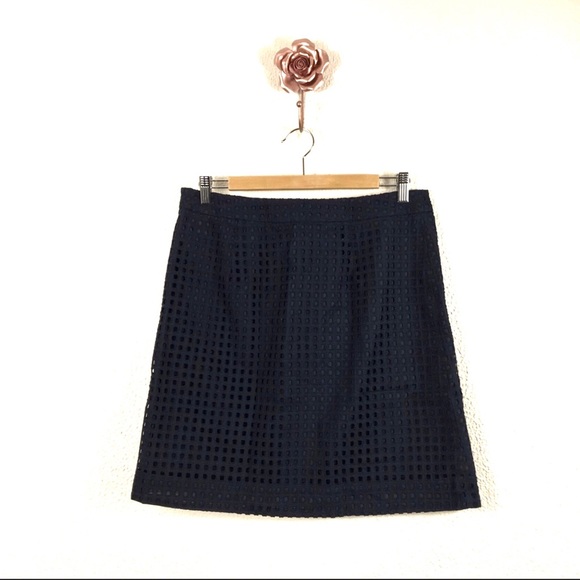 Brooks Brothers Dresses & Skirts - Brooks Brothers Red Fleece 8 Navy Eyelet Skirt